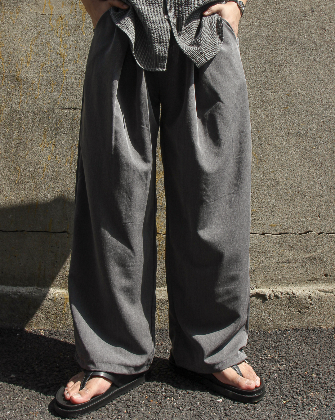 Pintuck Wide Cooling Slacks