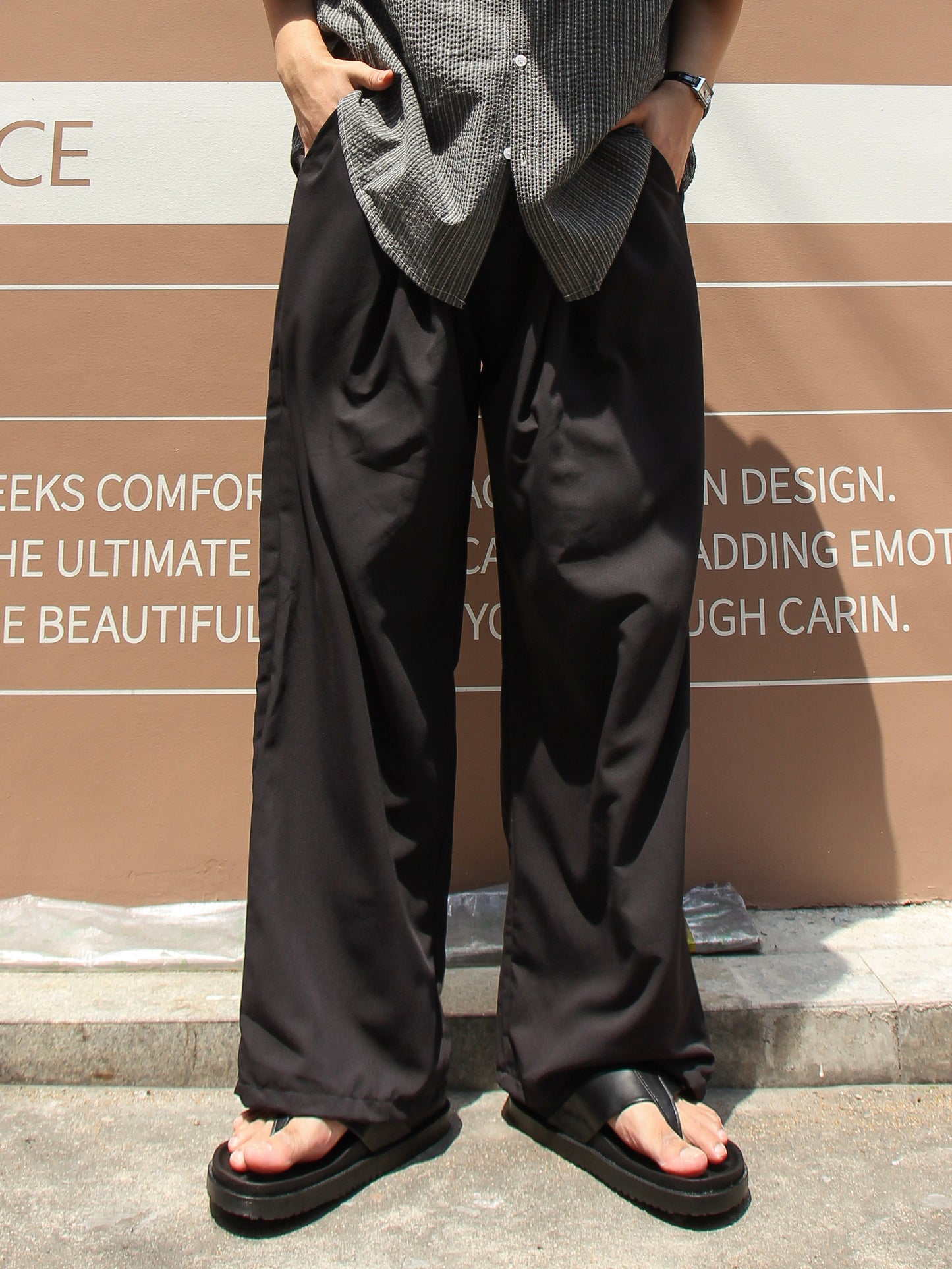 Pintuck Wide Cooling Slacks