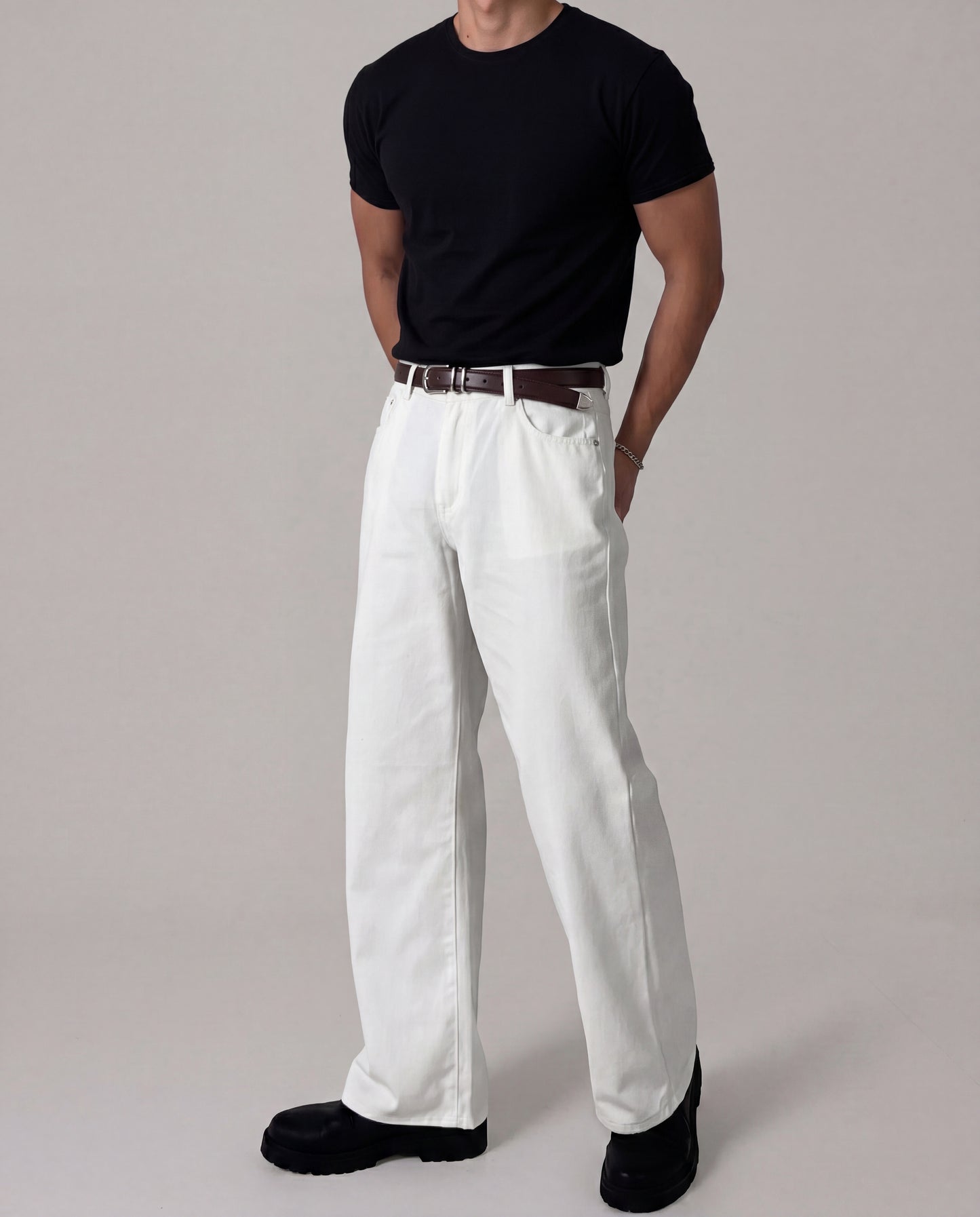 Semi Wide Cotton Pants