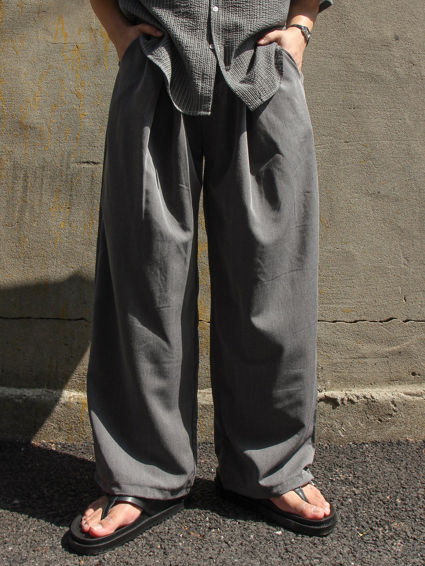 Pintuck Wide Cooling Slacks