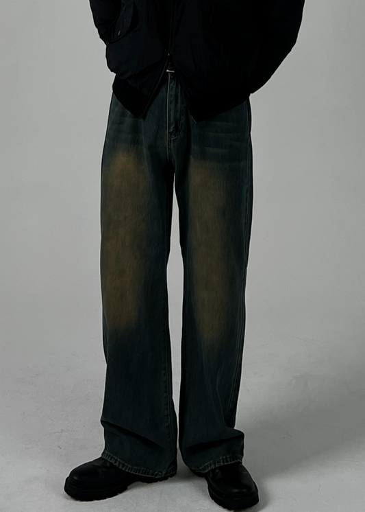 Washing Banding Denim Pants