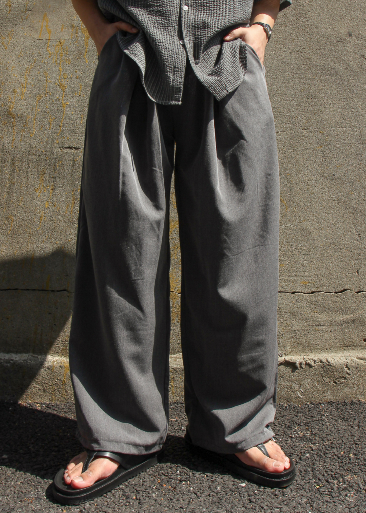 Pintuck Wide Cooling Slacks