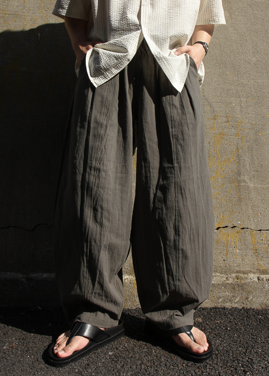 Linen Pintuck Banding Pants