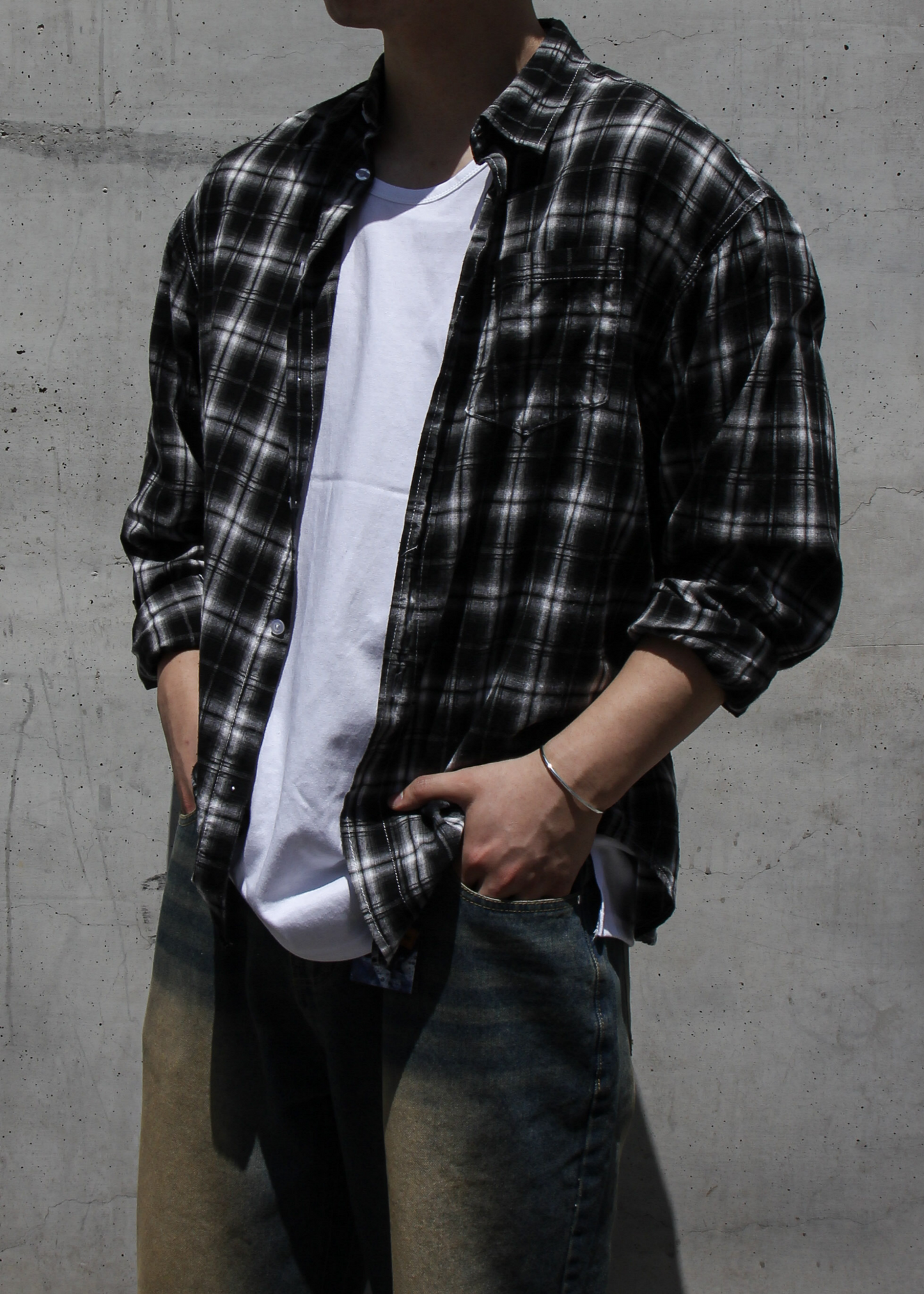 Gradation Overfit Check Shirt