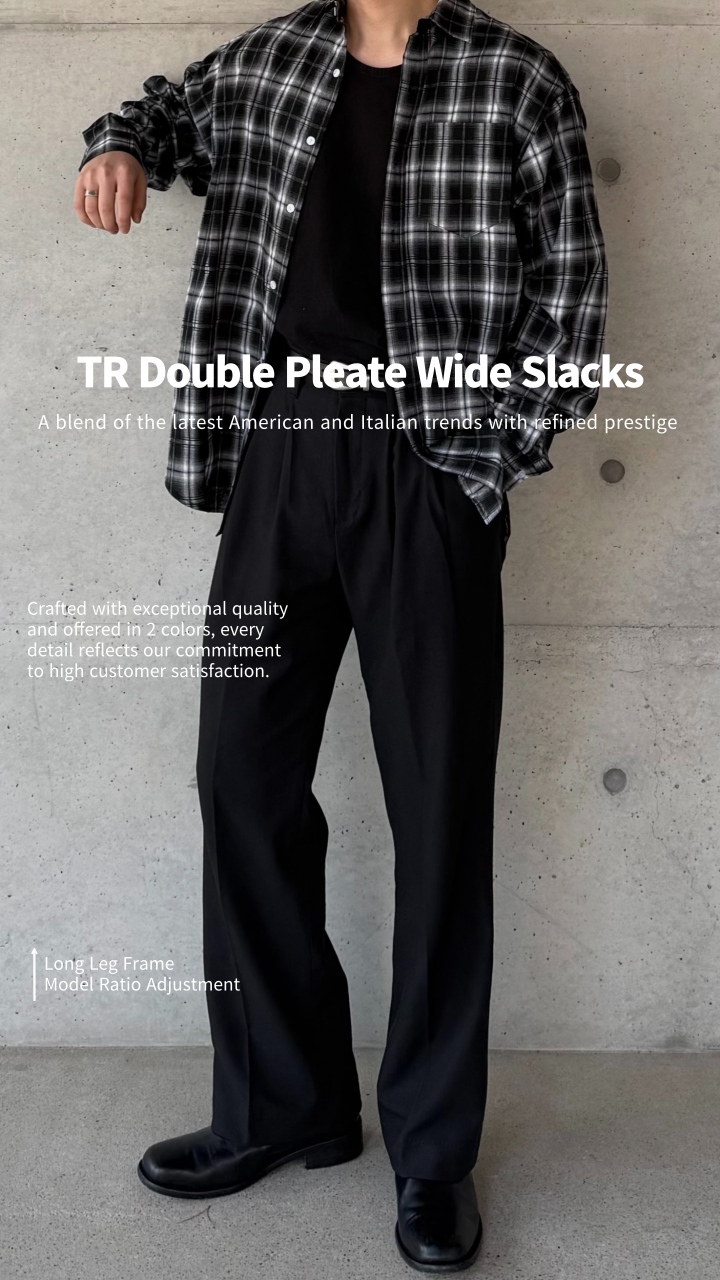 【INCHANT ME】[Setup Available] Blan Two-Tuck Wide Slacks INCHANT ME】[summer] Modern Linen Two-Tuck Wide Slacks パンツ