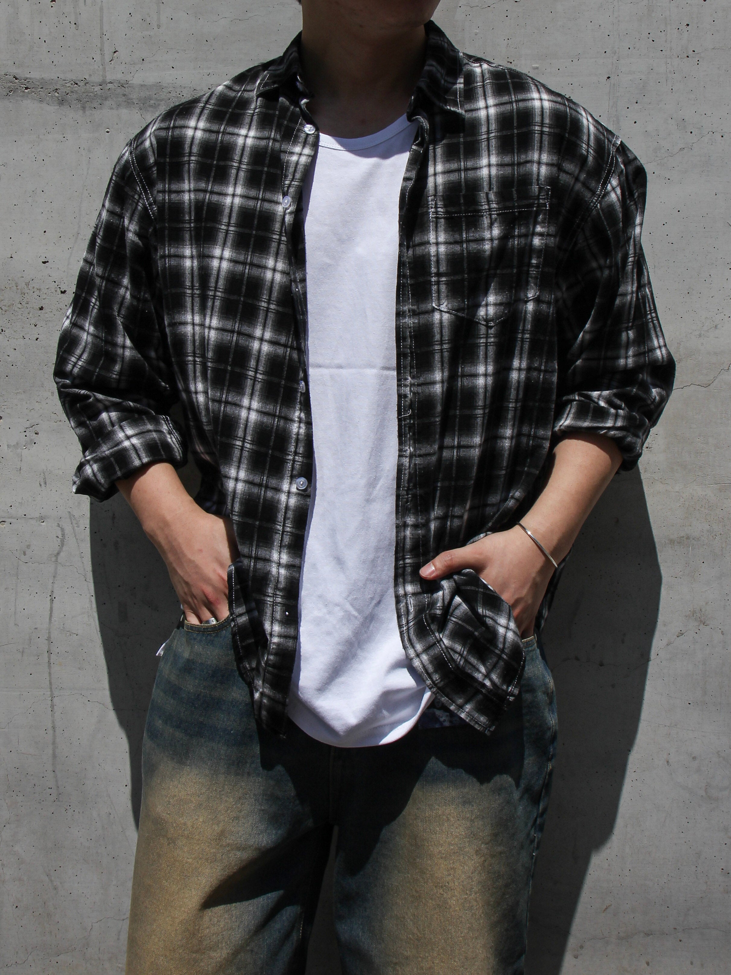Gradation Overfit Check Shirt – KLEANT