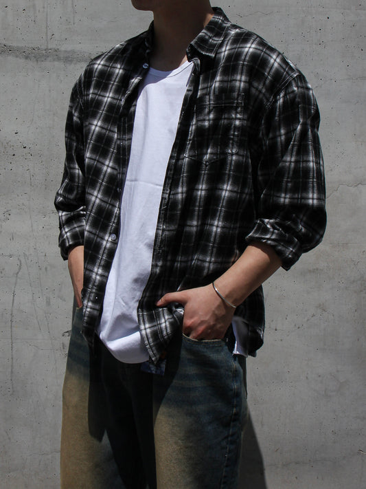 Gradation Overfit Check Shirt