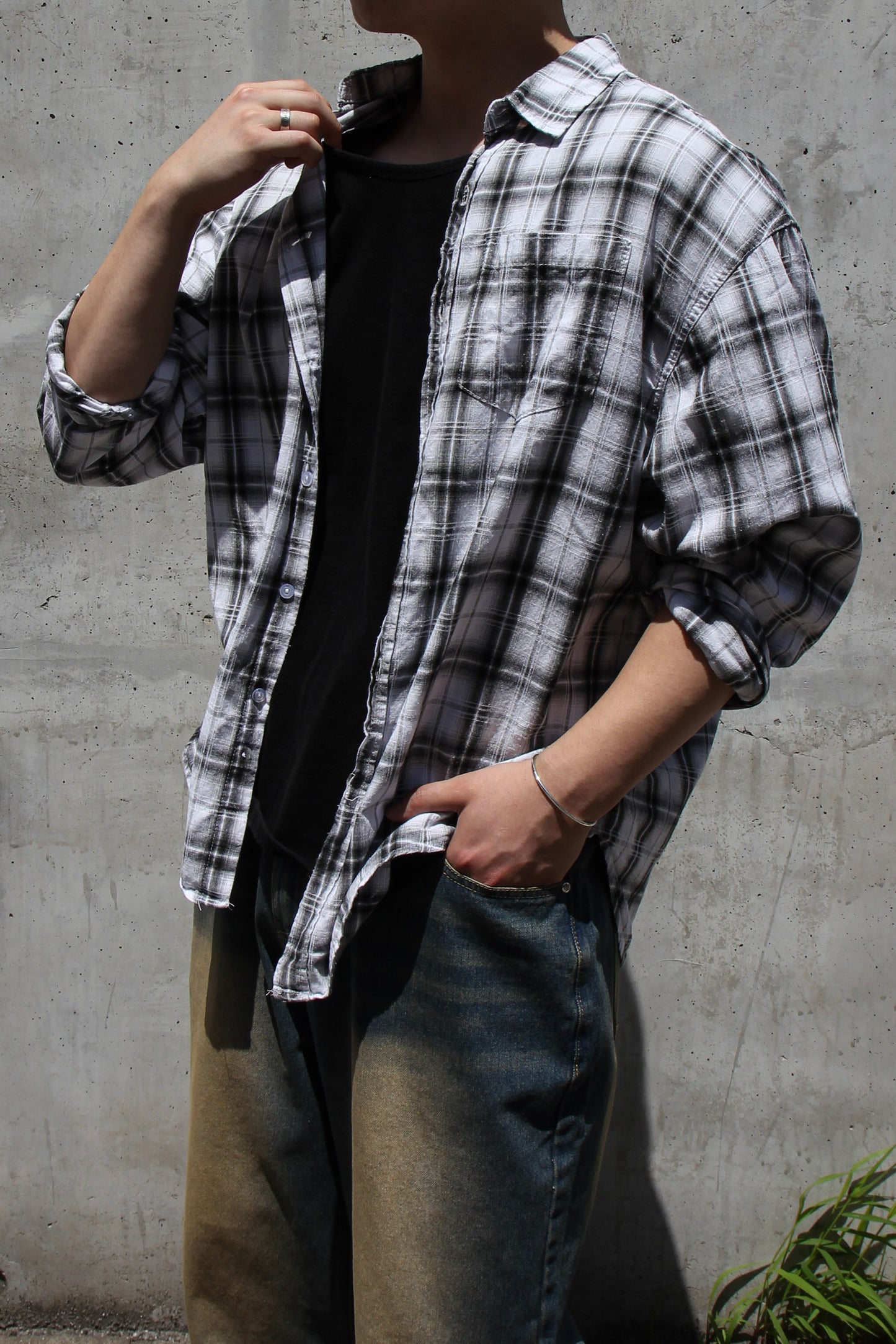 Gradation Overfit Check Shirt