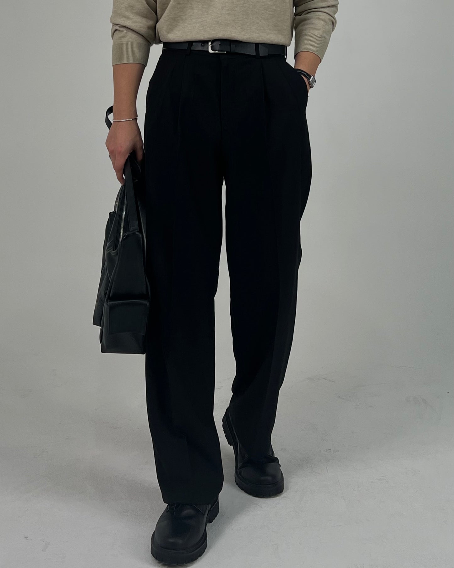 TR Double-Tuck Wide Slacks