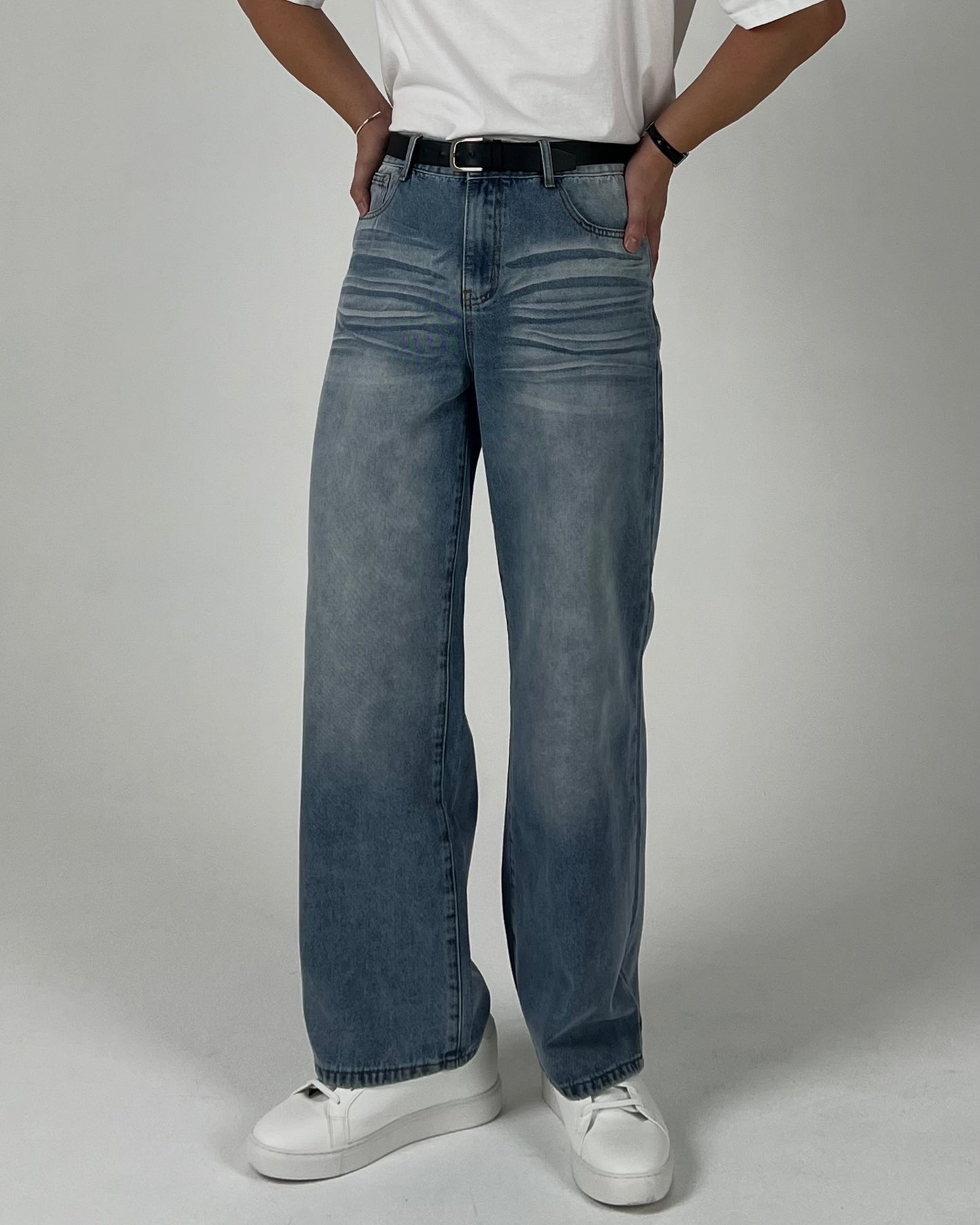 Wide Brush Washing Denim